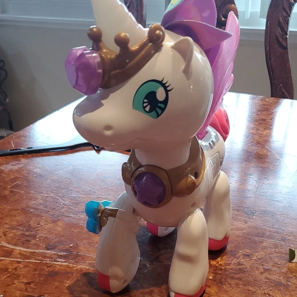 Magical Pink and White Unicorn Toy